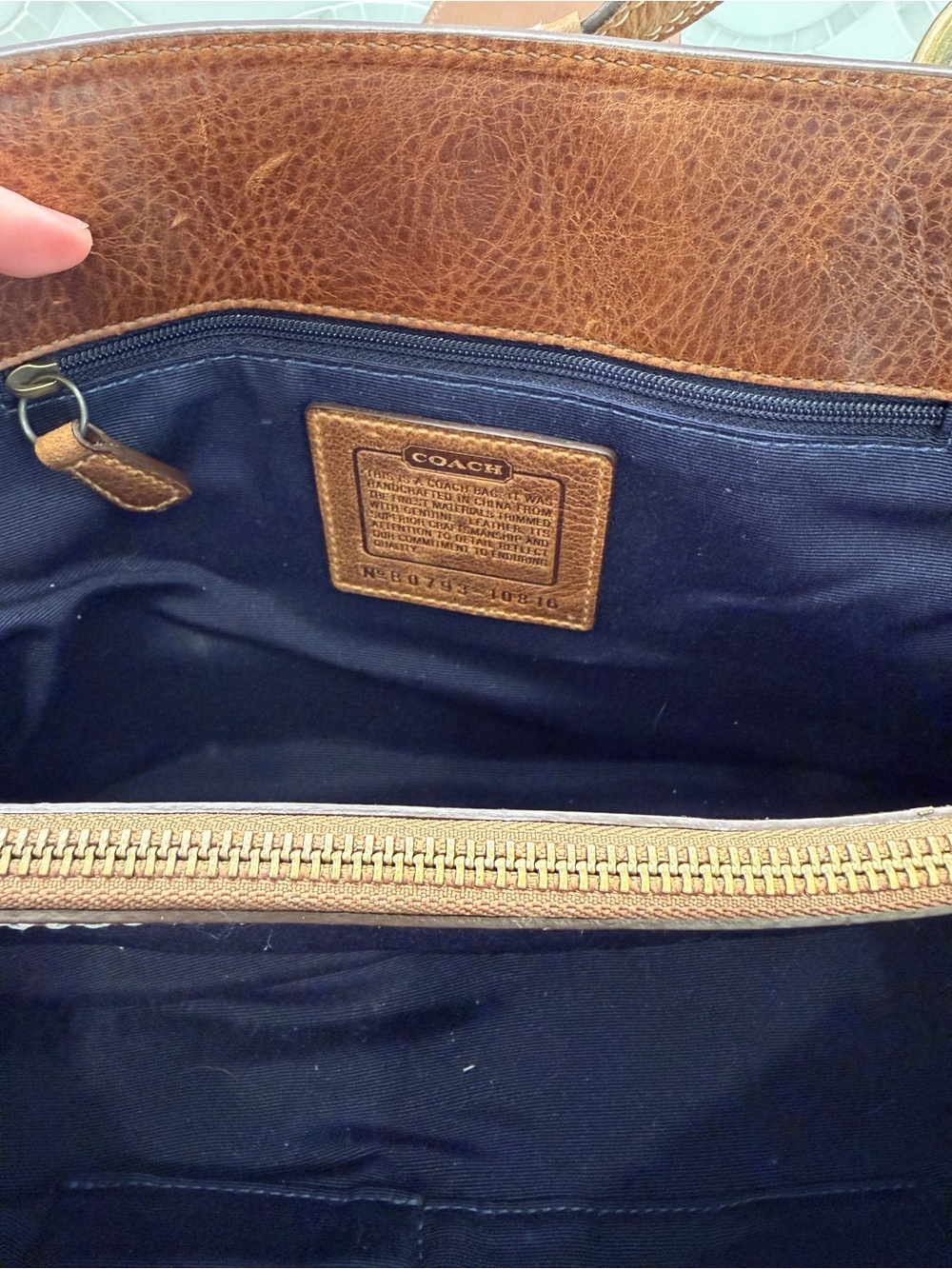 Vintage Coach Denim Patchwork Signature Y2K - Picture 7 of 16